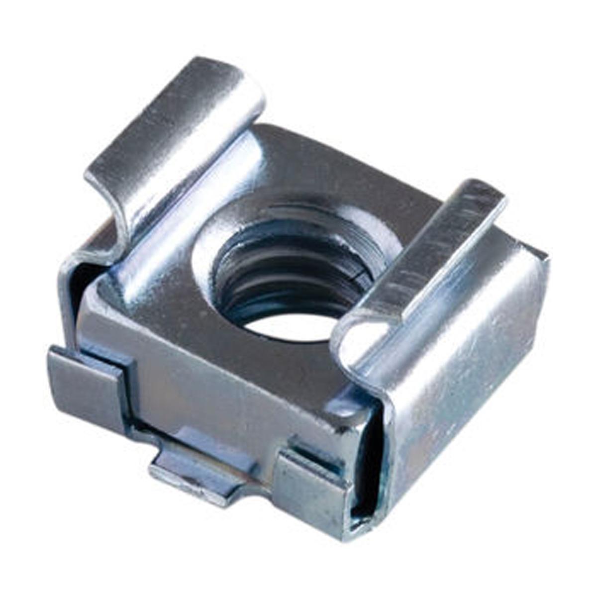 Hillman 1/4-20 Cage Nuts 12-Pack - Zinc Plated Rack Mount Hardware For Equipment Installation
