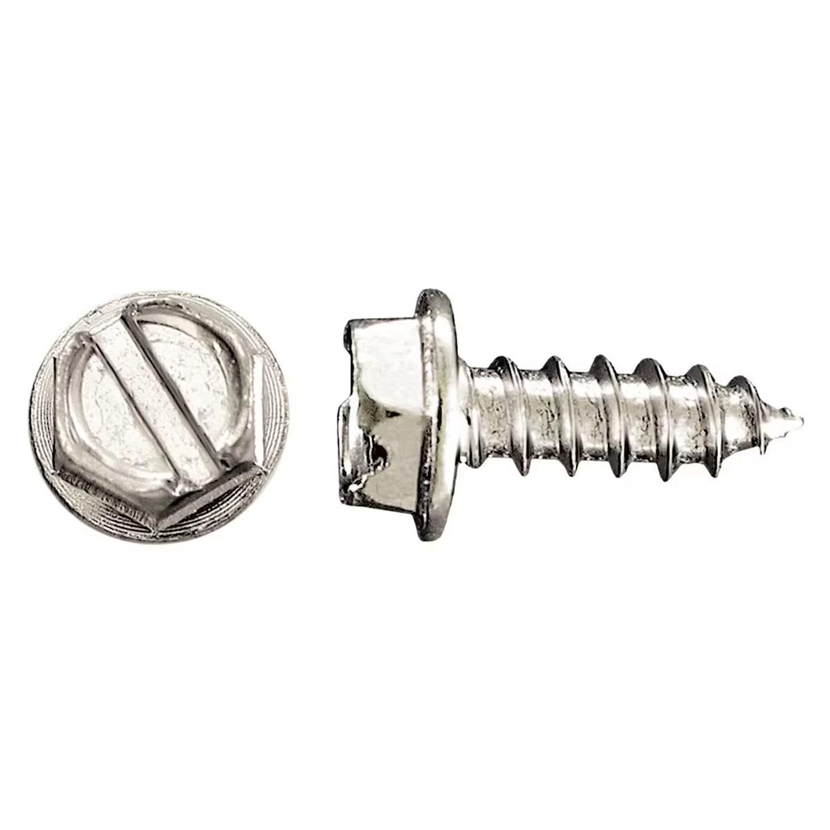 Hex Washer Head Slot (Large Head) Tapping Screws; Type A Zinc