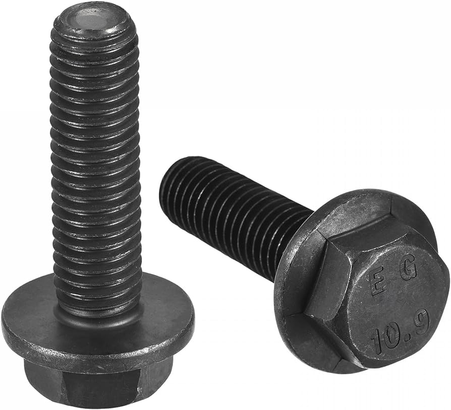 M6 X 25 HEX FLANGE BOLT 10.9 PLAIN | Bolts Plus Inc.