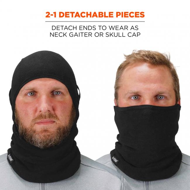 BLACK 2-PC FLEECE BALACLAVA FACE MASK | Bolts Plus Inc.