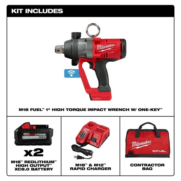 M18 FUEL 1IN HTIW W/ ONE-KEY KIT W/ (2) BATTERIES Bolts