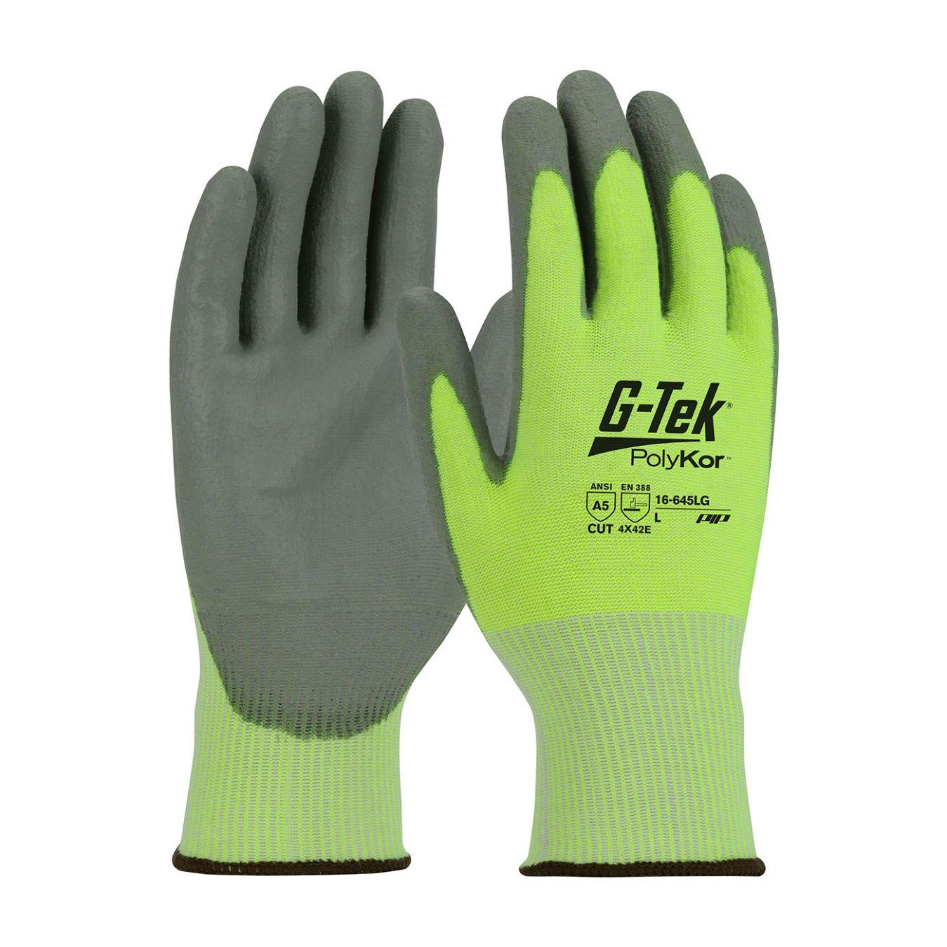 PIP GTEK HIVIS YELLOW CUT RESISTANT GLOVES Bolts Plus Inc.