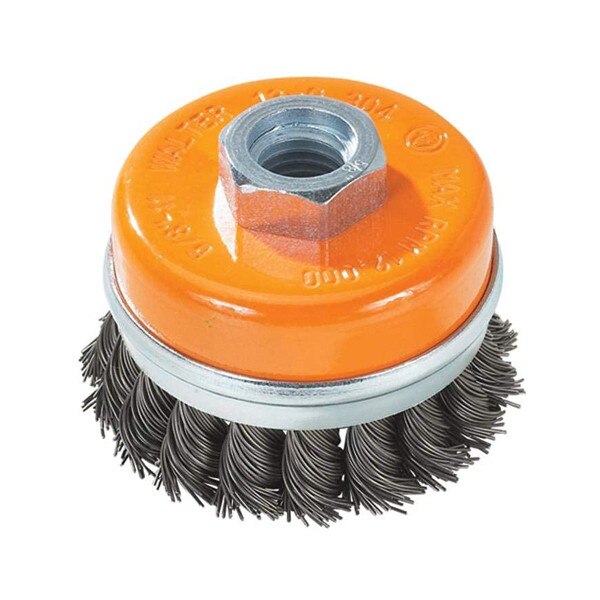 Walter Twisted Knot Cup Brush; Steel Bolts Plus Inc.